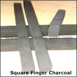 square shape finger charcoal
